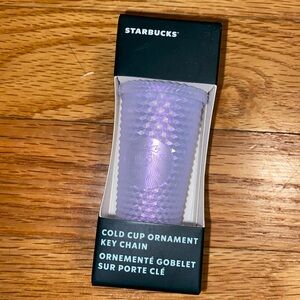 Starbucks 2021 Frosty Lavender Studded Keychain Ornament